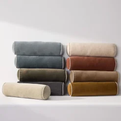 West Elm Classic Cotton Velvet Bolster Pillow