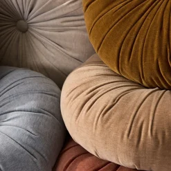 West Elm Classic Cotton Velvet Tufted Round Pillow