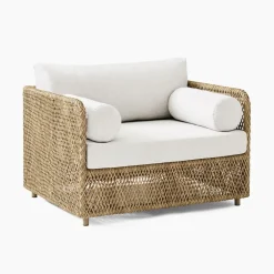 West Elm Coastal Outdoor Lounge Chair & Ottoman Set