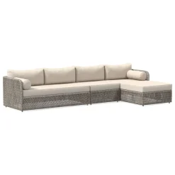 West Elm Coastal Outdoor 3-Piece Chaise Sectional Cushion Covers