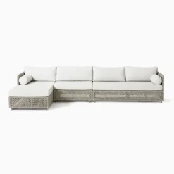 West Elm Coastal Outdoor 3-Piece Chaise Sectional Protective Cover