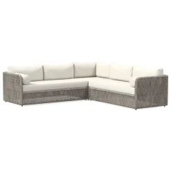 West Elm Coastal Outdoor 3-Piece L-Shaped Sectional Cushion Covers