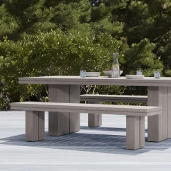 West Elm Collings Outdoor Terrawood Dining Bench (71")