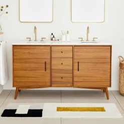 West Elm Colorblock Bath Mat Runner