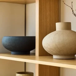 West Elm Combed Ceramic Vases