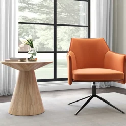 West Elm Conical Round Wood Side Table (24")