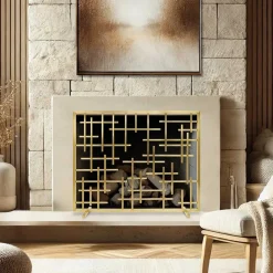 West Elm Contemporary Fireplace Screen