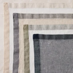 West Elm Contrast Border Linen Placemats