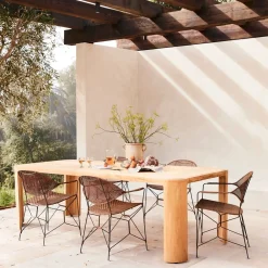 West Elm Coralia Rattan Indoor/Outdoor Dining Arm Chair