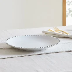 West Elm Costa Nova Pearl Stoneware Dinner Plates (Set of 4)