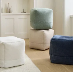 West Elm Cotton Canvas Pouf