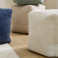 West Elm Cotton Canvas Pouf