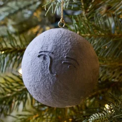 West Elm Cotton Mache Full Moon Ornament