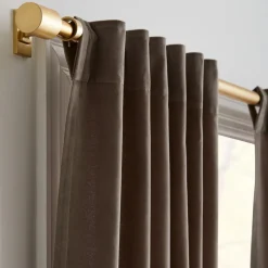 West Elm Cotton Velvet Light-Filtering Curtain