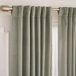 West Elm Cotton Velvet Light-Filtering Curtain