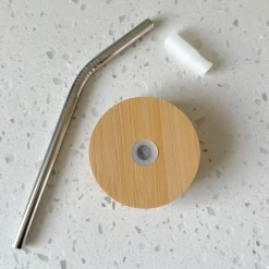 West Elm Counter Couture Bamboo Lid And Straw Set