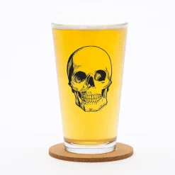 West Elm Counter Couture Skull Pint Glass