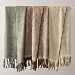 West Elm Cross Dye Faux Mohair Throw