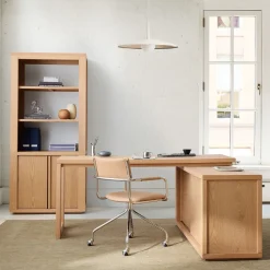 West Elm Cutler L-Shaped Desk (68") & Bookcase (36") Set