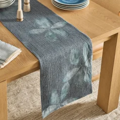 West Elm Cyanotype Floral Table Runner