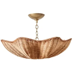 West Elm Cynda Rattan Flush Mount (20.5")
