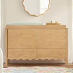 Kids West Elm Daisy 6-Drawer Wide Dresser with Removable Topper (55")