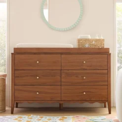 Kids West Elm Daisy 6-Drawer Wide Dresser with Removable Topper (55")