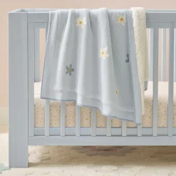 Kids West Elm Daisy Knit Sherpa Baby Blanket
