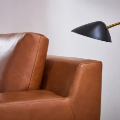 West Elm Dalton Leather Sofa (82"–92")