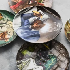 West Elm Dapper Animal Halloween Salad Plates