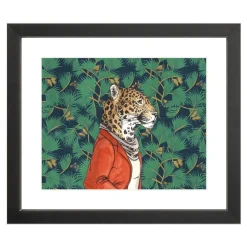 West Elm Dapper Jaguar Framed Wall Art