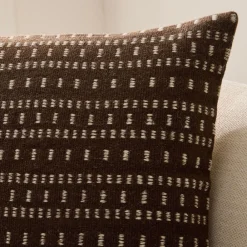 West Elm Dashed Wool Stripe Pillow Cover