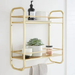 West Elm Deco Curve Metal Wall Shelves