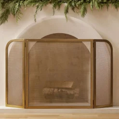 West Elm Deco Tri-Fold Fireplace Screen