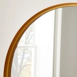 West Elm Deep Frame Round Thin Metal Wall Mirror