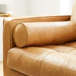 West Elm Dennes Leather 2-Piece Chaise Sectional (102")