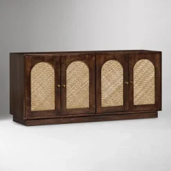 West Elm Despina Cane Arched Sideboard (66")