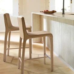 West Elm Dolores Leather Bar & Counter Stools