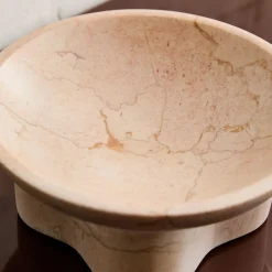West Elm Draped Marble Stone Bowl