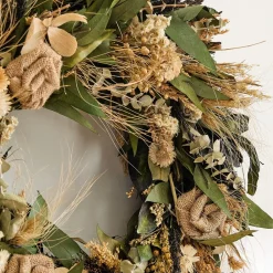 West Elm Dried Rustic Ivory Charm Wreath