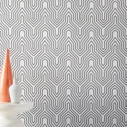 West Elm Drop It MODERN Labyrinth Wallpaper