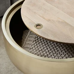 West Elm Drum Storage Coffee Table (–)