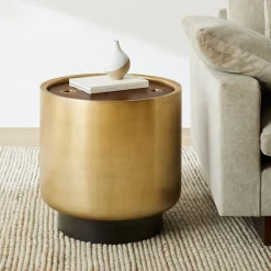 West Elm Drum Storage Side Table (20")