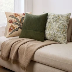West Elm Earthy Garden Stitch & Throw Set