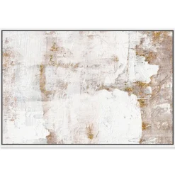 West Elm Earthy Metallic Framed Canvas Wall Art