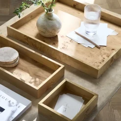 West Elm Eden Burled Wood Trays