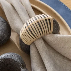 West Elm Eito Stone Napkin Ring Sets