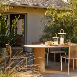 West Elm Ellington Outdoor Terrawood Oval Dining Table (86.5")