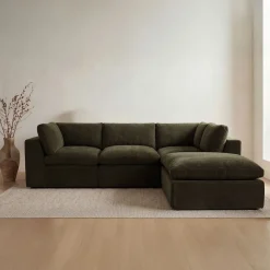 West Elm Emberleigh Foam Modular Return Bumper Ottoman Sectional (109")