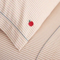 West Elm Emma Chamberlain Embroidered Stripe Sheet Set